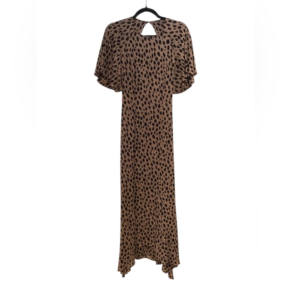 Reformation Brown and Black Leopard-Print Maxi Dress SKU:202100-15